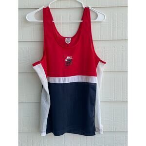 Nike Mesh Splice Tank Vintage 3 check logo Medium, Made in USA 70's-80s